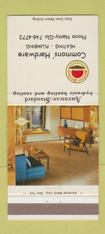 Matchbook Cover - American Standard Heating Coolings Commons' Hardware 30 Strike