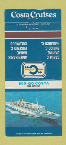 Matchbook Cover - Costa Cruises Miami FL 30 Strike