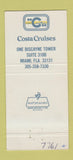 Matchbook Cover - Costa Cruises Miami FL 30 Strike