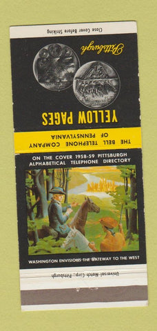 Matchbook Cover - Yellow Pages Pittsburgh PA Bell Telephone 30 Strike