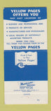 Matchbook Cover - Yellow Pages Pittsburgh PA Bell Telephone 30 Strike