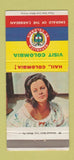 Matchbook Cover - Colombia Tourism girlie 30 Strike