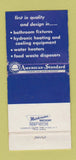 Matchbook Cover - American Standard Bathroom Fixtures WEAR 30 Strike