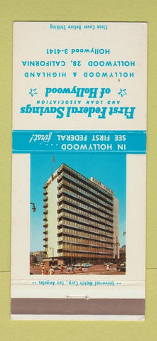 Matchbook Cover - First Federal Savings Hollywood FL 30 Strike