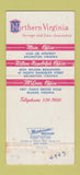 Matchbook Cover - Northern Virginia Savings Arlington McLean VA 30 Strike