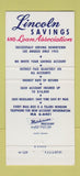 Matchbook Cover - Van Nuys Savings and Loan CA 30 Strike