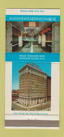 Matchbook Cover - Des Moines Savings and Loan IA 30 Strike
