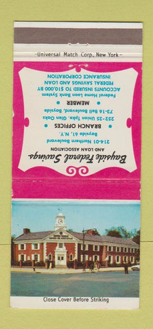 Matchbook Cover - Bayside Federal Savings Bayside NY 30 Strike