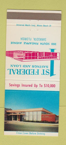 Matchbook Cover - 1st Federal Savings and Loan Sarasota FL 30 Strike