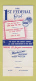 Matchbook Cover - 1st Federal Savings and Loan Sarasota FL 30 Strike