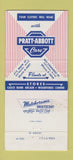 Matchbook Cover - Pratt Abbott Portland Westbrook ME cleaning 30 Strike