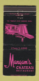 Matchbook Cover - Mangam's Chateau Restaurant Lyons IL WEAR 30 Strike