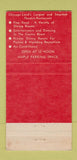 Matchbook Cover - Mangam's Chateau Restaurant Lyons IL WEAR 30 Strike