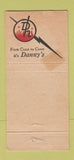 Matchbook Cover - Danny's Hide A Way New York City 30 Strike