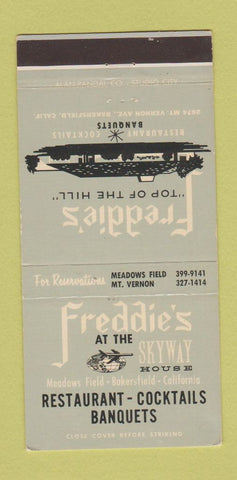 Matchbook Cover - Freddie's Restaurant Bakersfield CA 30 Strike
