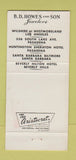 Matchbook Cover - BD Howes Jewelry Los Angeles Pasadena CA WEAR 30 Strike