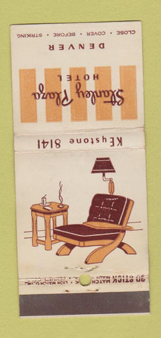 Matchbook Cover - Stanley Plaza Hotel Denver Colorado WEAR 30 Stick