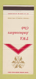 Matchbook Cover - TWA Airlines Ambassadors Club 30 Strike