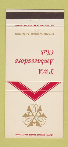 Matchbook Cover - TWA Airlines Ambassadors Club 30 Strike