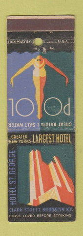 Matchbook Cover - Hotel St George Brooklyn NY girlie deco