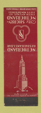 Matchbook Cover - Sherry Netherland Hotel New York City WEAR