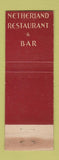 Matchbook Cover - Sherry Netherland Hotel New York City WEAR