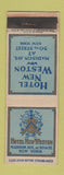 Matchbook Cover - Hotel New Weston New York City WEAR