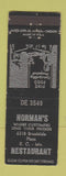 Matchbook Cover - Norman's Restaurant Kansas City MO