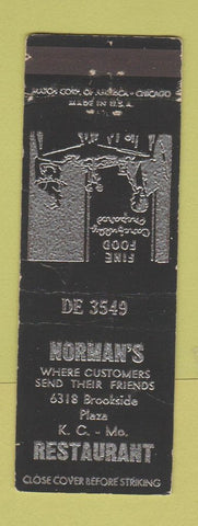 Matchbook Cover - Norman's Restaurant Kansas City MO