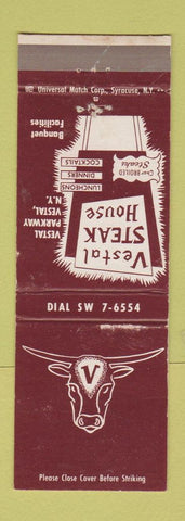 Matchbook Cover - Vestal Steak House Vestal NY