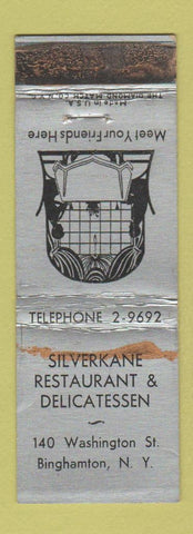 Matchbook Cover - Silverkane Restaurant Deli Binghamton NY WORN