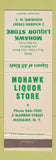 Matchbook Cover - Mohawk Liquor Store Mohawk NY