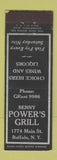 Matchbook Cover - Benny Powers Grill Buffalo NY WEAR