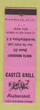 Matchbook Cover - Castle Grill Restaurant North White Plains NY WEAR