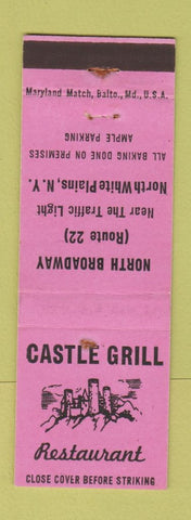 Matchbook Cover - Castle Grill Restaurant North White Plains NY WEAR