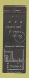 Matchbook Cover - Hotel Wellington Omaha NE