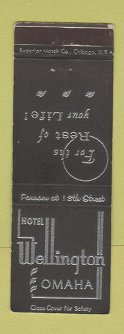 Matchbook Cover - Hotel Wellington Omaha NE