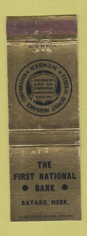 Matchbook Cover - First National Bank Bayard NE