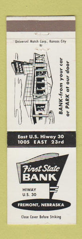 Matchbook Cover - First State Bank Fremont NE