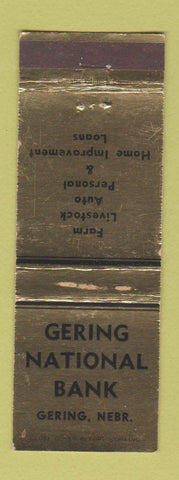 Matchbook Cover - Gering National Bank Gering NE WEAR