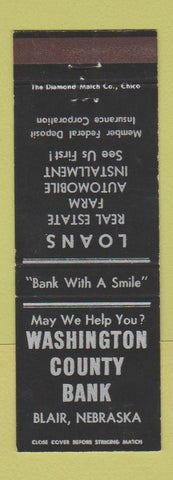 Matchbook Cover - Washington County Bank Blair NE