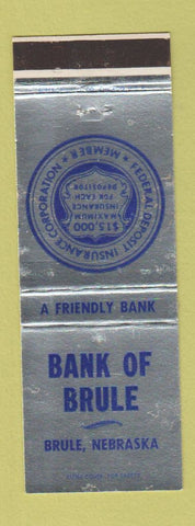 Matchbook Cover - Bank of Brule NE