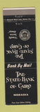 Matchbook Cover - State Bank of Cairo NE
