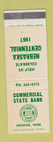 Matchbook Cover - Commercial State Bank Hoskins NE