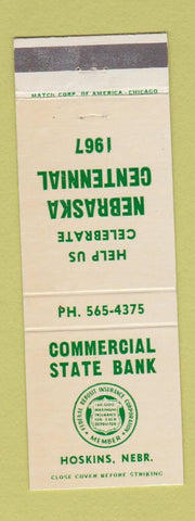 Matchbook Cover - Commercial State Bank Hoskins NE