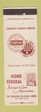 Matchbook Cover - Home Federal Savings and Loan Grand Island NE