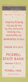 Matchbook Cover - Pickrell State Bank NE