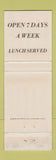 Matchbook Cover - Embers Restaurant Nebraska City NE WEAR