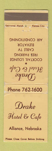 Matchbook Cover - Drake Hotel Cafe Alliance NE WEAR