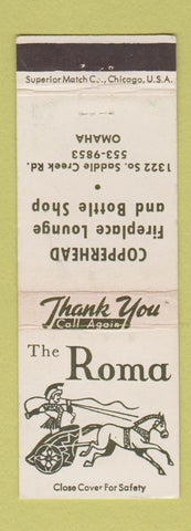 Matchbook Cover - Roma Restaurant Omaha NE WEAR